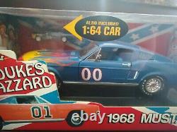 1/18 Dukes Of Hazzard Mustang Gt 1968 With 1/64 Ertl Diecast