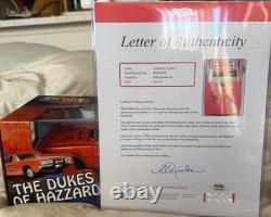 1/18 Dukes of Hazzard General Lee-George Barris Signed-PSA-Diecast Model NIB