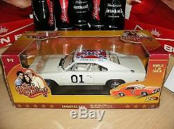 1 18 diecast 1969 Dodge Charger General Lee Dukes of Hazzard White Chase NIB