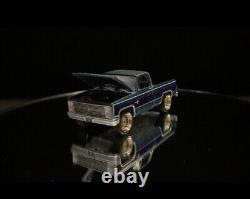 1/64 Auto World 1984 Chevrolet Custom Rims? Silverado 10 Fleetside Tu-tone Blue