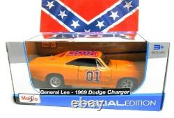 125 Custom Dukes of Hazzard General Lee Diecast 1969 Dodge Charger Hood Opens