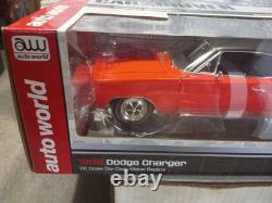 1968 Dodge Charger orange / black Auto world ertl 118 diecast car in box