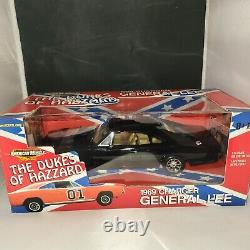 1969 Dodge Charger Black Chase General Lee 1/18 Hard To Find