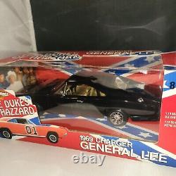 1969 Dodge Charger Black Chase General Lee 1/18 Hard To Find