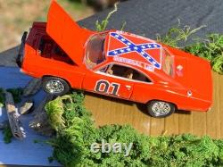 1969 Dodge Charger DUKES OF HAZZARD 164 Custom 1/1 Display FLAG ON ROOF