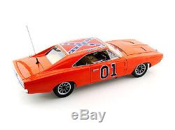 1969 Dodge Charger General Lee Dukes Of Hazzard 1/18 Scale By Auto World AMM964