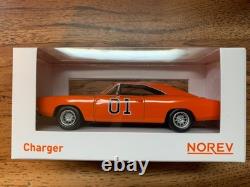 1969 Dodge Charger General Lee Orange 1/43 By Norev With Tumbler & DVD