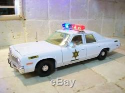 1974 Dodge Monaco POLICE Rosco Patrol Dukes Of Hazzard WORKING LIGHTS 1/18 Ut