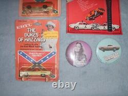 1980s Ertl The Dukes Of Hazard General Lee + Boss Hogg Cars Mint + Extras 1/64