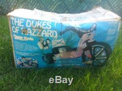 1981 Coleco The Dukes of Hazzard Power Cycle Big Wheel General Lee MIB MINTINBOX
