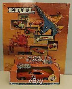 1981 DUKES OF HAZZARD General Lee 1/25 Scale CAR Still IN BOX + Orig ERTL POSTER