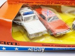 1981 Diecast Ertl 164 4 X Cars Dukes Of Hazard General Lee Rosco Factory Sealed