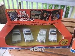 1981 Ertl Dukes of Hazzard 164 Lot General Lee Rosco Boss Caddy Cooters Cars