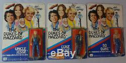 1981 MEGO The Dukes of Hazzard 3 3/4 Action Figures BO & LUKE DUKE UNCLE JESSE