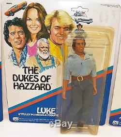 1981 Mego DUKES OF HAZZARD Set of 8 Figures BO LUKE DAISY BOSS HOGG Unpunched