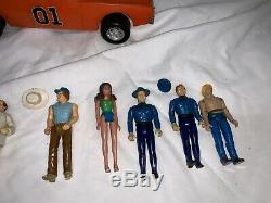 1981 Mego Dukes Of Hazzard 3.75 Action Figures With General Lee Loose Used