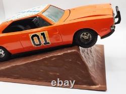 1982 Steel Diecast Ertl 116 Car Dukes Of Hazard General Lee + Ramp Great Cond