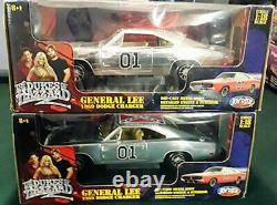 2 General Lee 1969 Dodge Chargers 118 1 Chrome 1 Flat steel