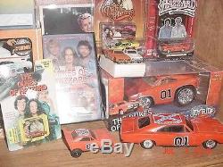 9 Dukes of Hazzard General Lee Charger Lot-Joy Ride, Slot, Bump & Go Car with Flag