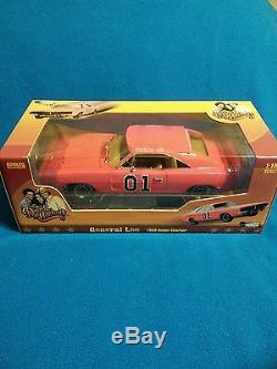 AUTO WORLD 118 DODGE CHARGER 1969 GENERAL LEE DUKES OF HAZZARD WithLetters Cooter