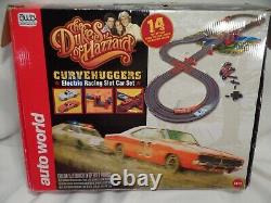 AW Auto World The Dukes of Hazzard General Lee Slot Car Set Near Complete