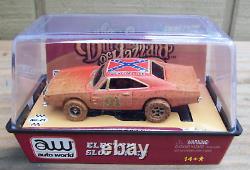 AW Dukes of Hazzard General Lee DIRTY MUD Slot Car Dodge Charger Flag Case