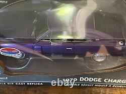 American Muscle 1970 Dodge Charger R/T 118 Diecast Model Rare Plum Crazy Purple