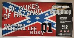 American Muscle Dukes Of Hazzard General Lee 1969 Charger Bodyshop 1/18 Scale