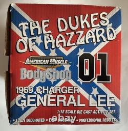American Muscle Dukes Of Hazzard General Lee 1969 Charger Bodyshop 1/18 Scale