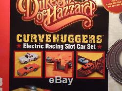 Auto World Dukes of Hazzard Curvehuggers Slot Car Race Set withJumps 14' SRS259
