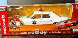 Autographed Autoworld Dukes Of Hazzard Roscos 1975 Dodge Police Car 118 Diecast