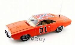 Autoworld Dcst 1/18 1969 Dodge Charger 01 General Lee Dukes Of Hazzard With Flag