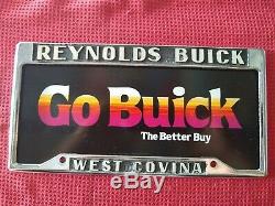 Buick Dealership License Plate Frame Gs Gsx Stage 1 455 1970 Reynolds Nos 71 72