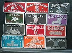 Car Club Plaque Plate Set