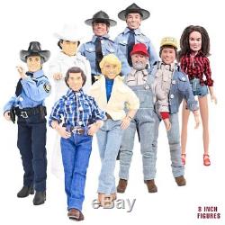 Complete Set of 9 Dukes of Hazzard 8 Inch Action Figures Series 1 & 2 Loose