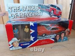 Corgi The Dukes of Hazzard 1969 Dodge General Lee Inc Bo & Luke Figures. TV Show