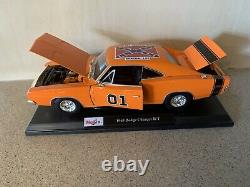 Custom The Dukes Of Hazzard General Lee 1969 Dodge Charger Rt 118 Rare