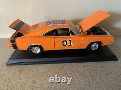 Custom The Dukes Of Hazzard General Lee 1969 Dodge Charger Rt 118 Rare