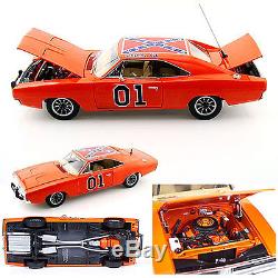 DODGE Charger Shérif Fais-Moi Peur Dukes of Hazzard Général Lee 1/18 Antenne