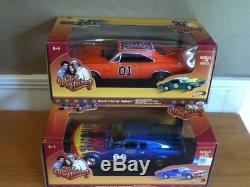 DUKES OF HAZZARD 1/18 Diecast Car LOT General Lee & Cooter's 00 Ford Mustang