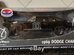 Dukes Of Hazzard Ertl Authentics 1/18 Black General Lee 1969 Dodge Charger Rt
