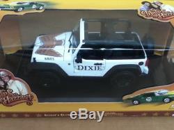 DUKES OF HAZZARD GENERAL LEE 1/18 Custom Daisy Duke Jeep withJohnny Lightning Box
