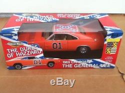 DUKES OF HAZZARD General Lee Barris Kustom 1969 Dodge Charger 1/18 Diecast Car