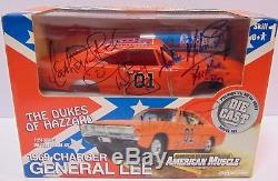 DUKES OF HAZZARD SIGNED GENERAL LEE 1969 CHARGER John Schneider Catherine Bach