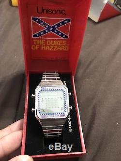 DUKES OF HAZZARD Unisonic Nelsonic CAR CHASE LCD GAME WATCH with ORG BOX