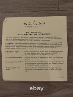 Danbury Mint 1969 Dodge Charger GENERAL LEE 01 with Original Box & Insert RARE
