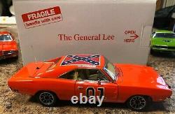Danbury Mint General Lee Dukes of Hazzard 1969 Charger Diecast Car Box & Papers