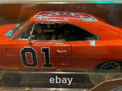 Dukes General Lee 1969 Charger 118 Die Cast Auto World Silver Screen Machines
