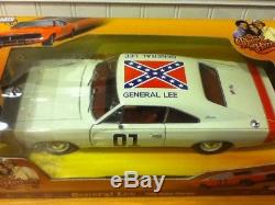 Dukes Of Hazzard General Lee 1/18 Custom White 1969 Dodge Charger Diecast Car
