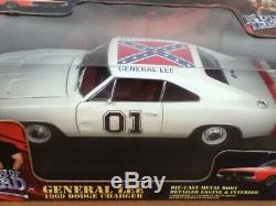 Dukes Of Hazzard General Lee 1/18 White Lightning 1969 Dodge Charger Diecast Car